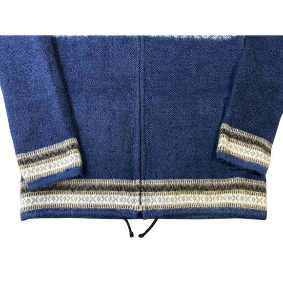 Kuri Artesanias Alpaca Wool Hoodie Sweater Llama Womens Sz M Zip Up Ecuador - Picture 7 of 12